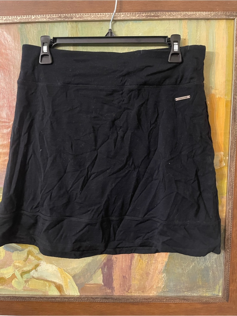 Smartwool Black Mini Skirt with Subtle Logo